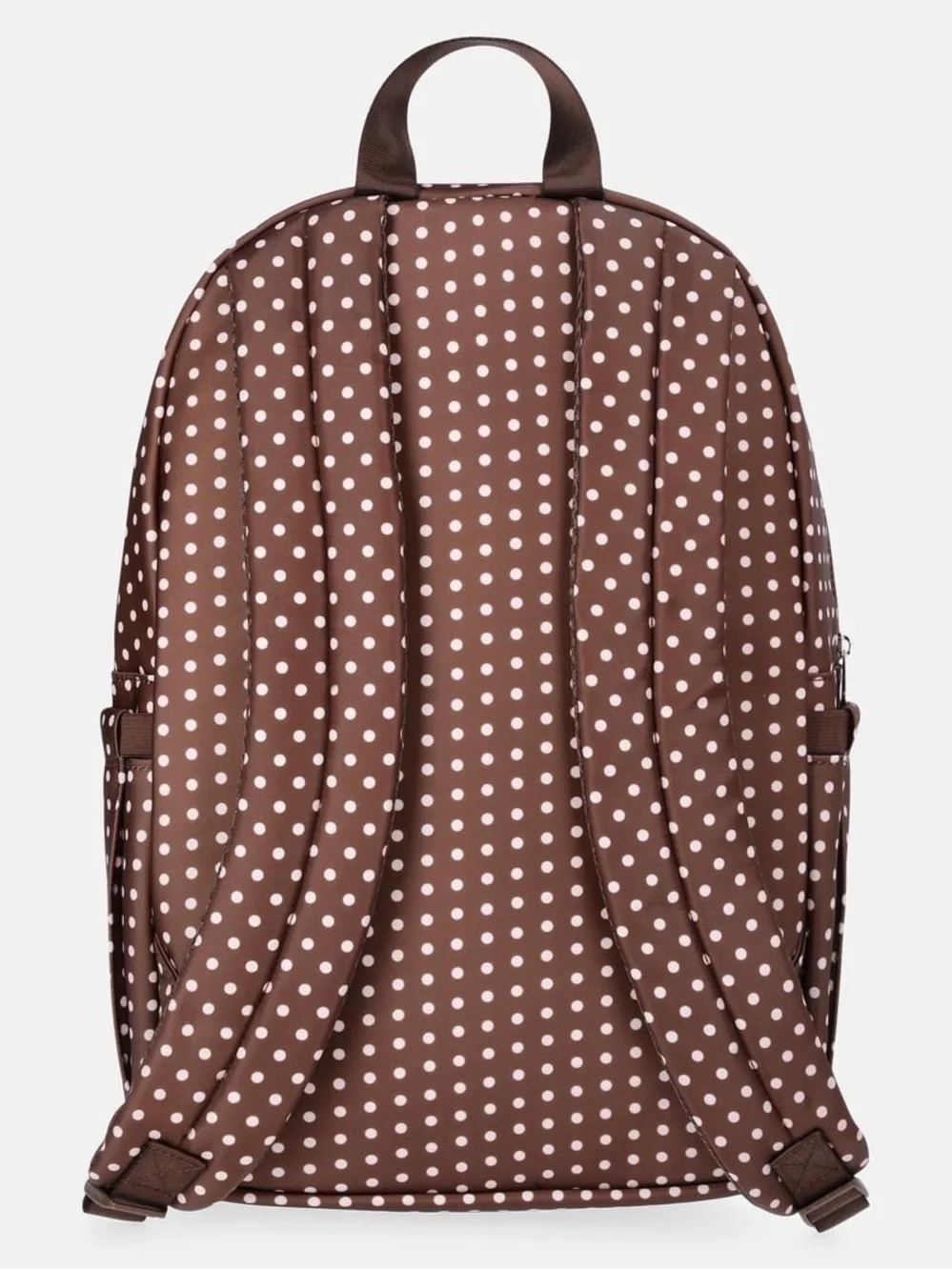 Polka Dot Brown & Pink Backpack with Matching Pouch W